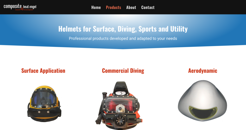 Composite Beat Engel Diving Helmets