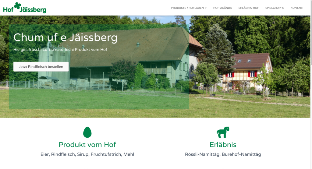 Hof Jäissberg Website